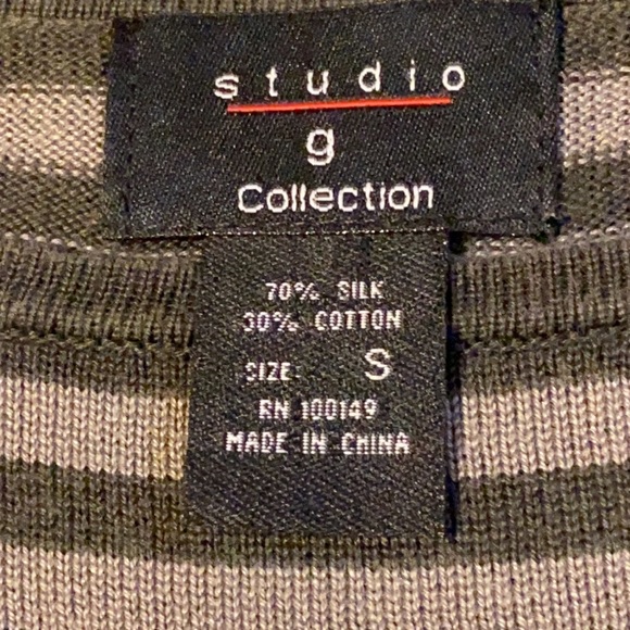 Studio G collection shirt, small, color light gray with dark gray stripes - Picture 2 of 15